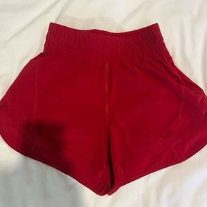 Lululemon track that high rise 3” short